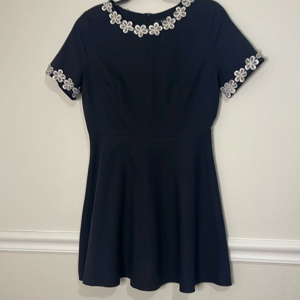 AX dress in blue with white flower lace size 12